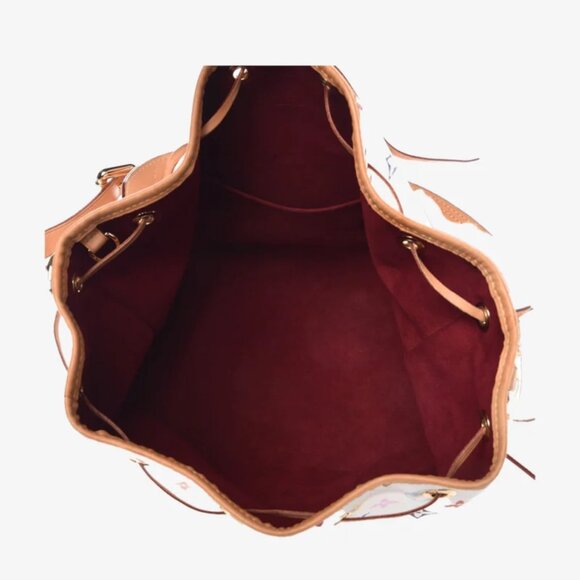 Louis Vuitton X Murakami White Monogram 2005 Vintage Noe Bag - Picture 8 of 9